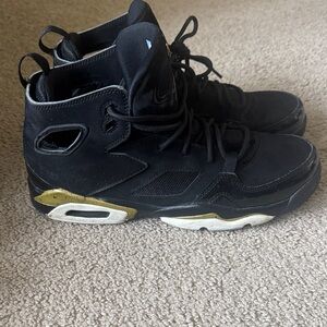 Nike Kids Black and Gold High-Top Sneakers